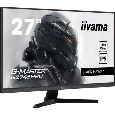 27" 16:9 ігровий IPS РК монітор, 1920х1080, 1 мс (MPRT), 100 Гц, Adaptive Sync, 1xHDMI 1.4/1xDP 1.2/ IIYAMA G2745HSU-B2 3729363 фото