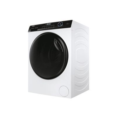 Haier Пральна машина фронтальна, 8кг, 1400, A+++, 44см, дисплей, пара, інвертор, люк чорний, прямий привід, білий (366767) HW80-B14959TU1 фото