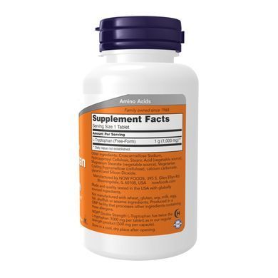 L-Tryptophan Double Strength 1000mg - 60 tabs Now Foods / L-Триптофан (Двойная сила)