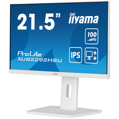 21.5" 16:9 IPS РК монітор, 1920х1080, 0.4 мс (MPRT), 100 Гц, FreeSync, 1xHDMI/1xDP/4xUSB 3.2, HAS, S IIYAMA XUB2292HSU-W6 3724086 фото