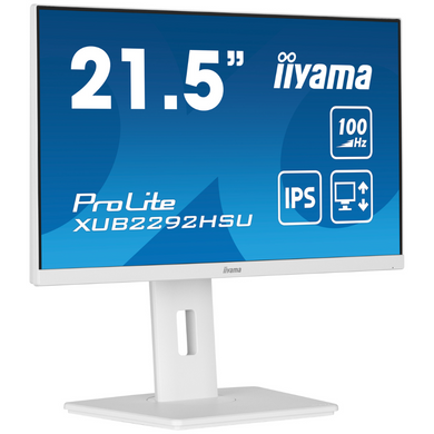 21.5" 16:9 IPS РК монітор, 1920х1080, 0.4 мс (MPRT), 100 Гц, FreeSync, 1xHDMI/1xDP/4xUSB 3.2, HAS, S IIYAMA XUB2292HSU-W6 3724086 фото