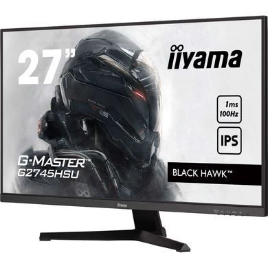 27" 16:9 ігровий IPS РК монітор, 1920х1080, 1 мс (MPRT), 100 Гц, Adaptive Sync, 1xHDMI 1.4/1xDP 1.2/ IIYAMA G2745HSU-B2 3729363 фото