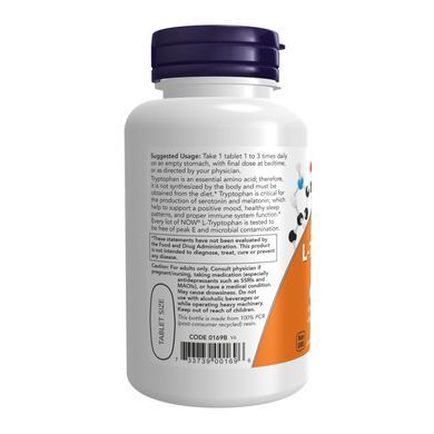 L-Tryptophan Double Strength 1000mg - 60 tabs Now Foods / L-Триптофан (Двойная сила)