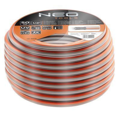 Neo Tools Шланг садовый Optima, 1/2", 50м, 4 слоя, до 25 Бар, -20&hellip;+60&deg;C 15-822 фото