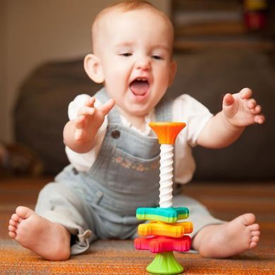 Пірамідка-спінер Fat Brain Toys MiniSpinny тактильна (FA134-1) dt_9447 фото