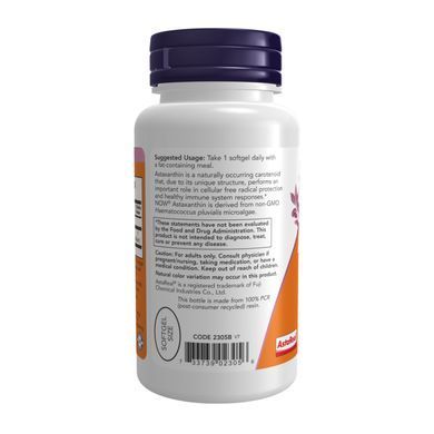 Astaxanthin 4 mg - 90 softgels Now Foods