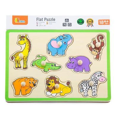Дерев'яна рамка-вкладиш Viga Toys Звірята (50019) dt_79192 фото