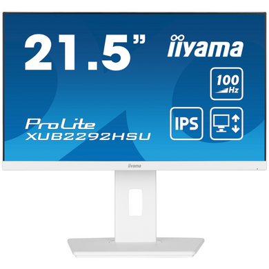 21.5" 16:9 IPS РК монітор, 1920х1080, 0.4 мс (MPRT), 100 Гц, FreeSync, 1xHDMI/1xDP/4xUSB 3.2, HAS, S IIYAMA XUB2292HSU-W6 3724086 фото