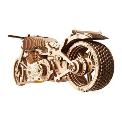 Деревянный механический 3D конструктор Ugears Байк (70051) dt_93581 фото