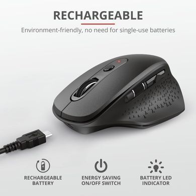 Trust Мышь Ozaa Rechargeable WL Black 23812_TRUST фото