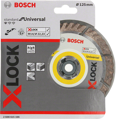 Диск алмазний відрізний Bosch X-Lock Standart for Universal 125x2x22.2 2608615166