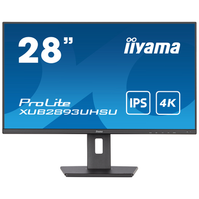 28" 16:9 IPS ЖК монитор, 3840х2160, 60 Гц, 3 мс, 1xHDMI/1xDP/2xUSB 3.0/2xUSB 2.0, SP (2 Вт+2 Вт), HA IIYAMA XUB2893UHSU-B5 3702591 фото