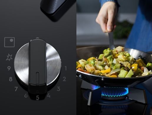 Electrolux Варильна поверхня комбінована (2 газ + 3 інд), 90см, розширена зона, чавун, чорний (377270) KDI951723K фото