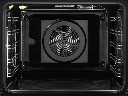 Electrolux Духовой шкаф электрический, 72л, А, пар, дисплей, конвекция, телескопические направляющие, ф-ция пароварки, черный+нерж EOC5E70X фото