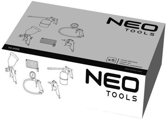 Набір пневматичних інструментів Neo Tools 14-699, 5шт 14-699 фото