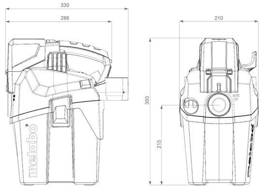 Metabo Пилесос акумуляторний AS 18 HEPA PC COMPACT, 18В, бак 6л, 2100л/хв, 3.8кг, без АКБ та ЗП (365234) 602029850 фото