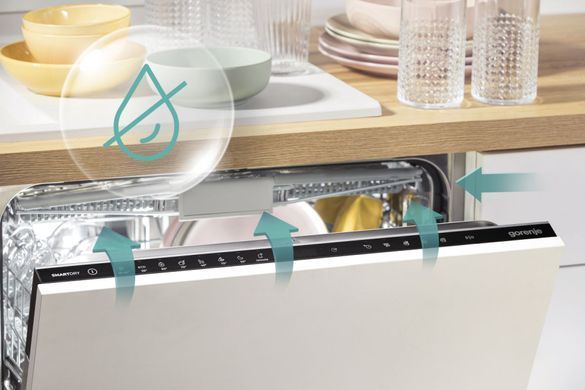 Gorenje Посудомийна машина вбудовувана, 16компл., A+++, 60см, інвертор,Wi-Fi, сенсорн.упр, 3 кошики, білий (369600) GV673C60 фото