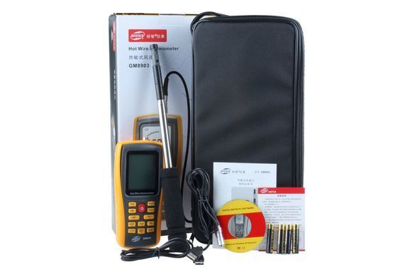 Термоанемометр професійний USB 0,3-30 м/с, 0-45 &deg;C BENETECH GM8903