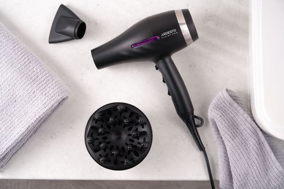 ARDESTO Фен Violet PRO HD-Y223PRO, 850-2200Вт, 2 скорости, 3 темп.режима, диффузор, черный HD-Y223PRO фото