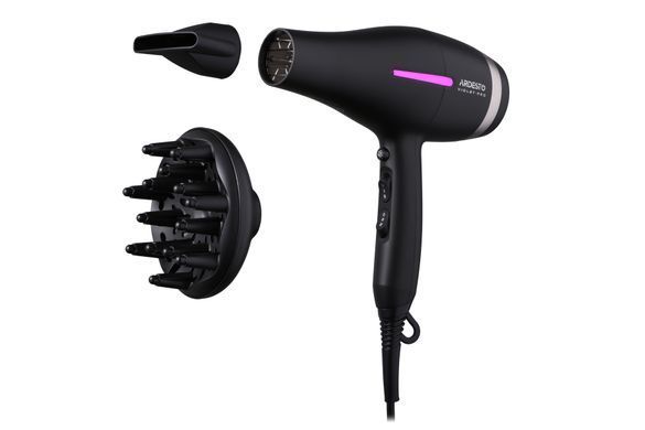 ARDESTO Фен Violet PRO HD-Y223PRO, 850-2200Вт, 2 скорости, 3 темп.режима, диффузор, черный HD-Y223PRO фото