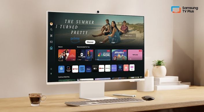 Монітор Samsung 31.5"Smart M8 S32BM801 HDMI, USB, Bluetooth, MM, Cam, VA, 3840x2160, 4ms (381846) LS32DM801UIXUA фото