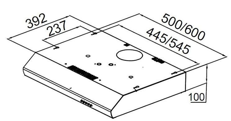 Вытяжка Pyramida UX 50 WH (6626523) 4260349578646 фото