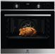 Electrolux Духовой шкаф электрический, 72л, А, пар, дисплей, конвекция, телескопические направляющие, ф-ция пароварки, черный+нерж EOC5E70X