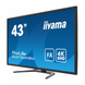 42,5" 16:9 VA UHD РК монітор, 3 мс, 60 Гц, PiP/PbP, 2xHDMI, 1xDP, 1xmDP, 1xDP out, 2xUSB 3.0, 2xUSB IIYAMA X4373UHSU-B1 3700543