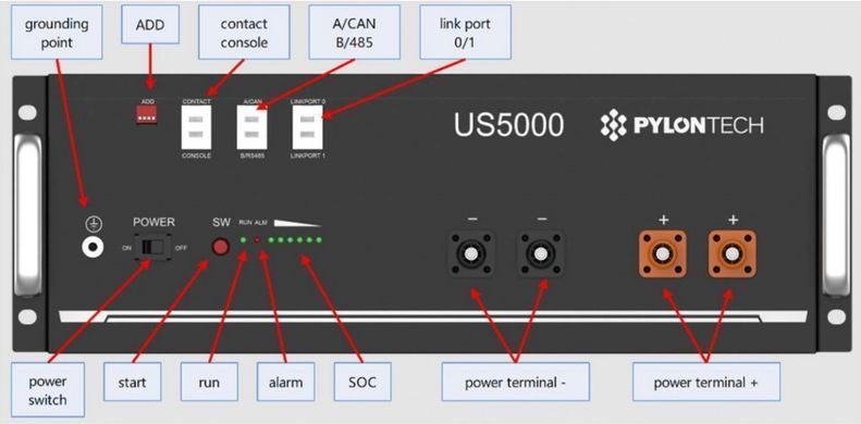 PYLONTECH US5000 Літій-залізо-фосфатний акумулятор (LiFePo4) US5000 фото