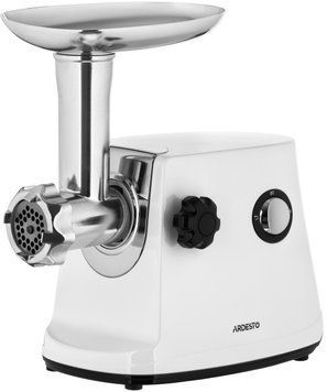 М'ясорубка ARDESTO 1600Вт, продук.-1.6кг/хв, 3 решітки + для ковб., кеббе, 3 терки, пластик, біло-сріблястий (368065) MGA-1750R фото