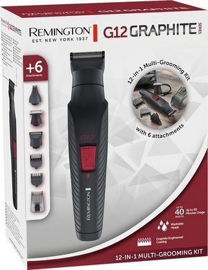 Набір для стрижки Remington Graphite, для голови, вусів, бороди,носа і тіла (393351) PG2120 фото