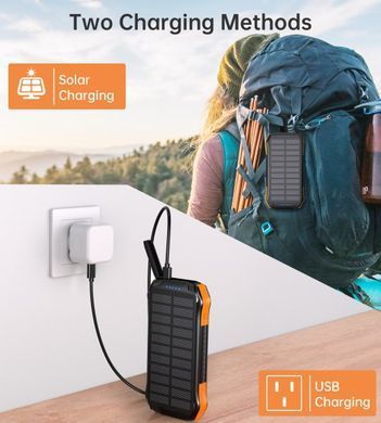 Портативний зарядний пристрій Choetech B658-OR, 10000 mA, чорний