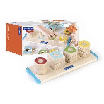 Деревянная логическая пирамидка Guidecraft Manipulatives Фигуры на резьбе (G6901) dt_2201 фото