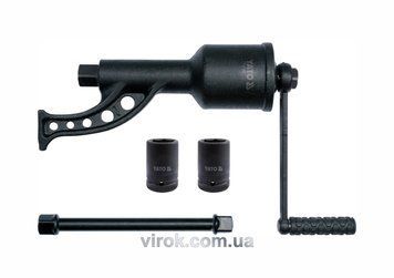 Вороток с редуктором YATO: квадрат 1", F=5800 Нм, L=380 мм