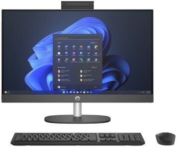 HP Комп'ютер персональний моноблок 245-G10 23.8" FHD IPS AG, AMD R3-7320U, 8GB, F512GB, UMA, WiFi, Win11P, чорний (381497) 885A1EA фото