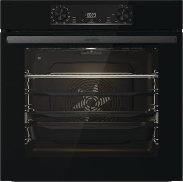 Gorenje Духова шафа електрична, 77л, A+, пара, дисплей, піроліз, чорний (379511) BPS6737E14BG фото