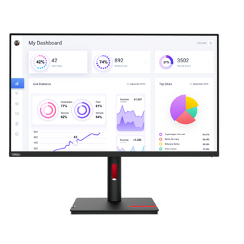 31,5 "16: 9 монитор IPS RK, 3840x2160, 4 мс, 60 Гц, HDR10, 1xhdmi 2,0/1xdp 1,4/1xusb type-c (до 90 Вт Lenovo T32P-30 (63d2gat1ua) 3702179 фото