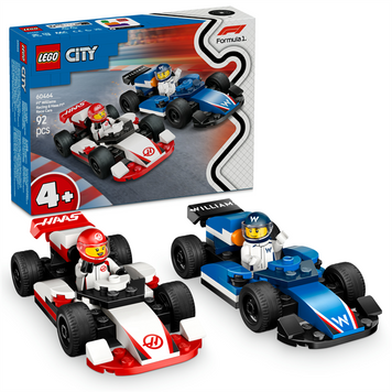 Конструктор LEGO City Автомобили для гонки F1 команд Williams Racing и Haas F1, 92 детали (60464)