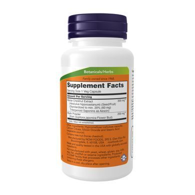 Horse Chestnut 300mg - 90 vcaps Now Foods