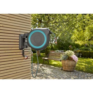 Котушка настінна Gardena RollUp M/L бірюзова + набір для поливу 25 м 18620-20.000.00 фото