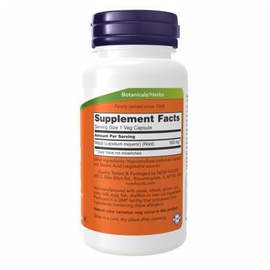 NOW Foods Maca 500 мг (Вег. капс. 250 шт)