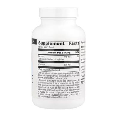 L-Tyrosine 500mg - 100 tabs Source Naturals