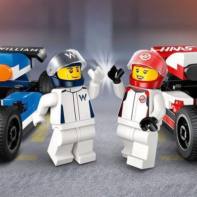 Конструктор LEGO City Автомобили для гонки F1 команд Williams Racing и Haas F1, 92 детали (60464)