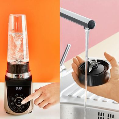 Tefal Блендер стационарный Blend UP, 1000Вт, чаша-700мл, тритан, черно-золотистый (384110) BL190AF0 фото