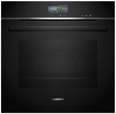 Siemens Духова шафа електрична, 71л, A+, пара, дисплей, конвекція, чорний (368265) HS736G3B1 фото
