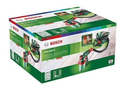 Фарборозпилювач Bosch PFS 5000 E 1200Вт 500 мл/хв 3м2&middot;хв дод. контейнер та мішалка 4.8кг (358808) 0.603.207.202 фото