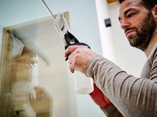 Einhell Очищувач вікон акумуляторний BRILLIANTO, 18В, 280мм, 0.1л, з розпилювачем, 0.74кг, без АКБ і ЗП (374859)