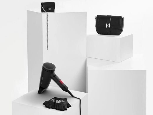 Rowenta Фен Karl Lagerfeld Express Style дорожный, 1600Вт, режимов-2, хол. обдув, складная ручка, черный CV184LF0 фото