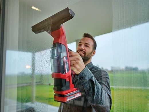 Einhell Очищувач вікон акумуляторний BRILLIANTO, 18В, 280мм, 0.1л, з розпилювачем, 0.74кг, без АКБ і ЗП (374859)