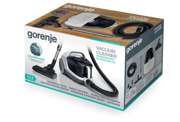 Gorenje Пилосос контейнерний, 700Вт, конт пил -3.3л, HEPA, щітка Xpand Zone (329580) VCEA02GALWCY фото